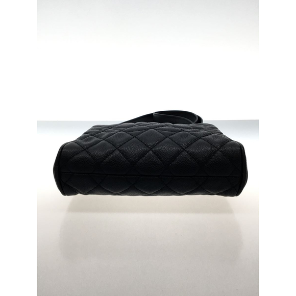 Chanel Leather Plain Shoulder Bag implant Noir Black - Picture 5 of 6